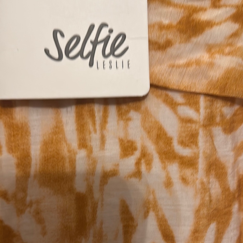 Selfie Leslie Orange Tie-Dye Dress - Picture 5 of 5
